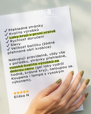 Moc děkujeme za krásné hodnocení! 💚 Přesně tohle nás motivuje pokračovat v tom, co děláme nejlépe - přinášet vám kvalitní...